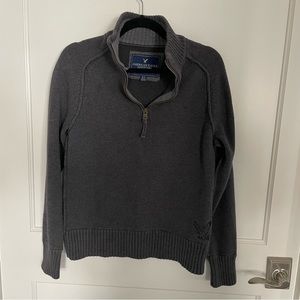 American Eagle Outfitters Men’s Grey 1/4 Zip, Size Medium